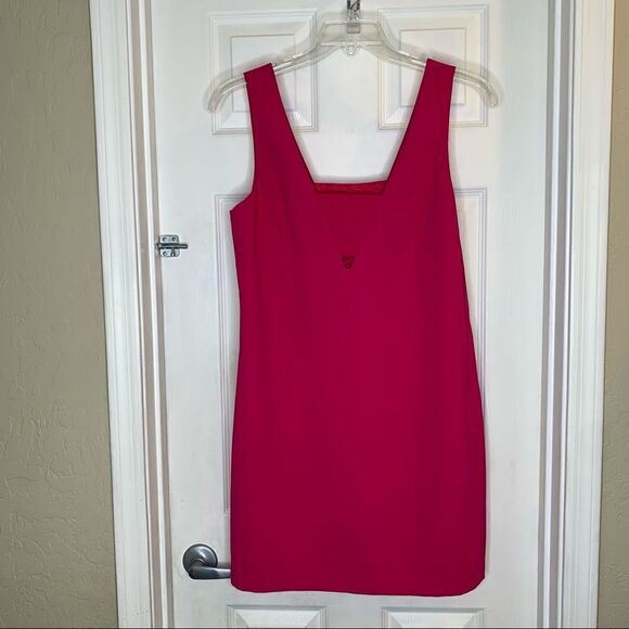 Trina Turk Fuchsia Dress Size 10 Keyhole Cutout - Picture 5 of 10